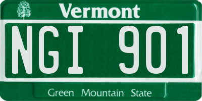 VT license plate NGI901