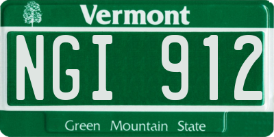VT license plate NGI912