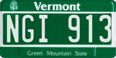 VT license plate NGI913
