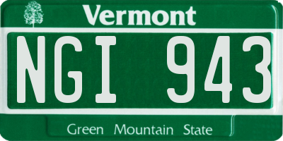 VT license plate NGI943