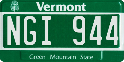 VT license plate NGI944