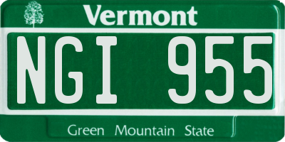 VT license plate NGI955