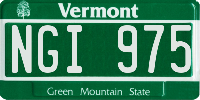 VT license plate NGI975