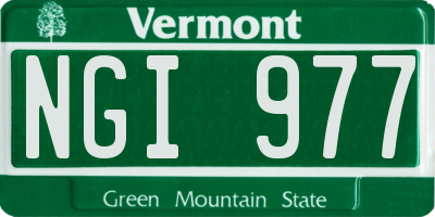 VT license plate NGI977