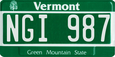 VT license plate NGI987
