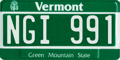VT license plate NGI991