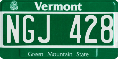 VT license plate NGJ428
