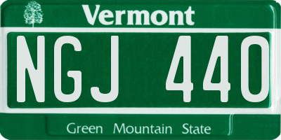 VT license plate NGJ440