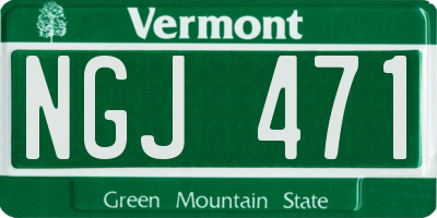 VT license plate NGJ471