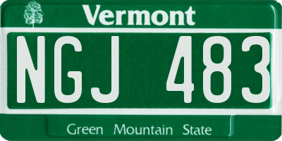 VT license plate NGJ483