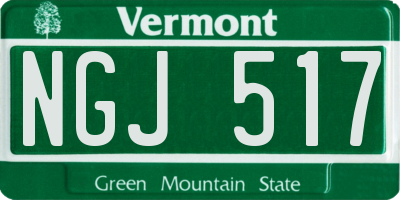 VT license plate NGJ517