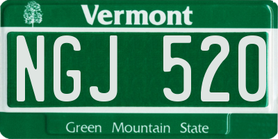 VT license plate NGJ520
