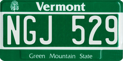 VT license plate NGJ529