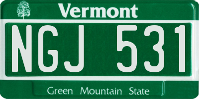 VT license plate NGJ531