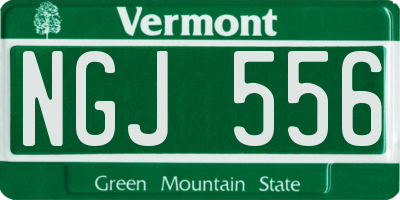 VT license plate NGJ556