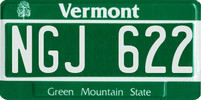 VT license plate NGJ622