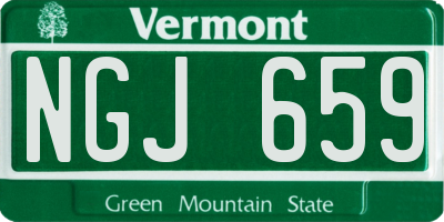 VT license plate NGJ659