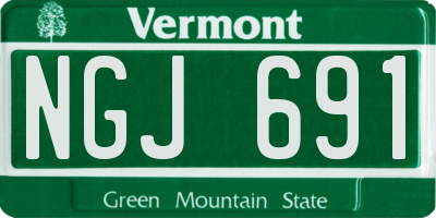 VT license plate NGJ691