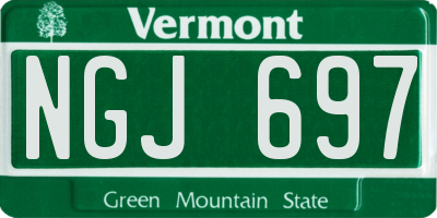 VT license plate NGJ697
