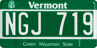 VT license plate NGJ719