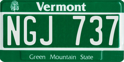 VT license plate NGJ737