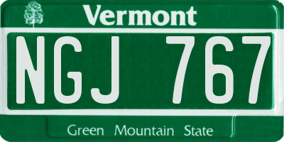 VT license plate NGJ767