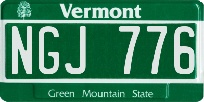 VT license plate NGJ776