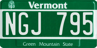 VT license plate NGJ795