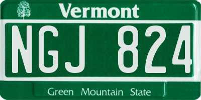 VT license plate NGJ824