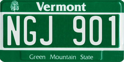 VT license plate NGJ901