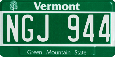 VT license plate NGJ944