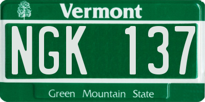 VT license plate NGK137