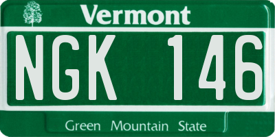 VT license plate NGK146