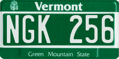 VT license plate NGK256