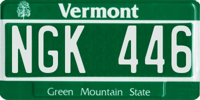 VT license plate NGK446