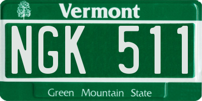 VT license plate NGK511