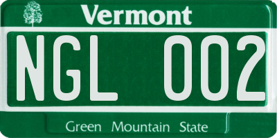 VT license plate NGL002