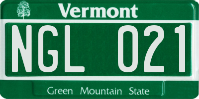 VT license plate NGL021