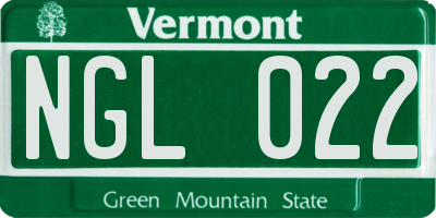 VT license plate NGL022