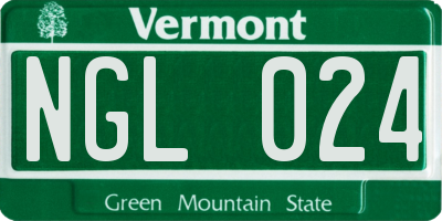 VT license plate NGL024