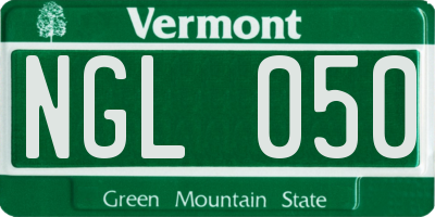 VT license plate NGL050