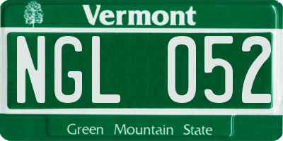 VT license plate NGL052