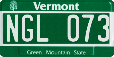 VT license plate NGL073