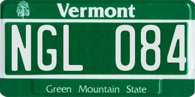 VT license plate NGL084
