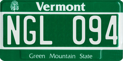 VT license plate NGL094