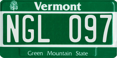 VT license plate NGL097