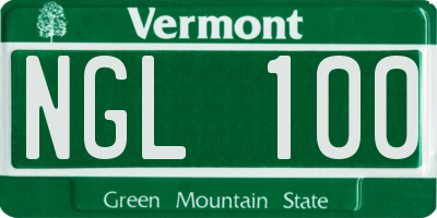 VT license plate NGL100