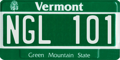 VT license plate NGL101