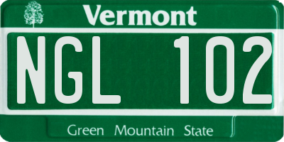 VT license plate NGL102
