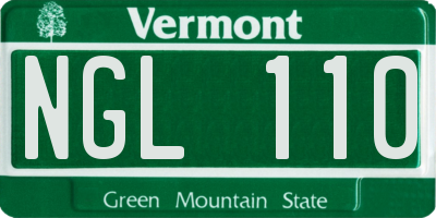 VT license plate NGL110
